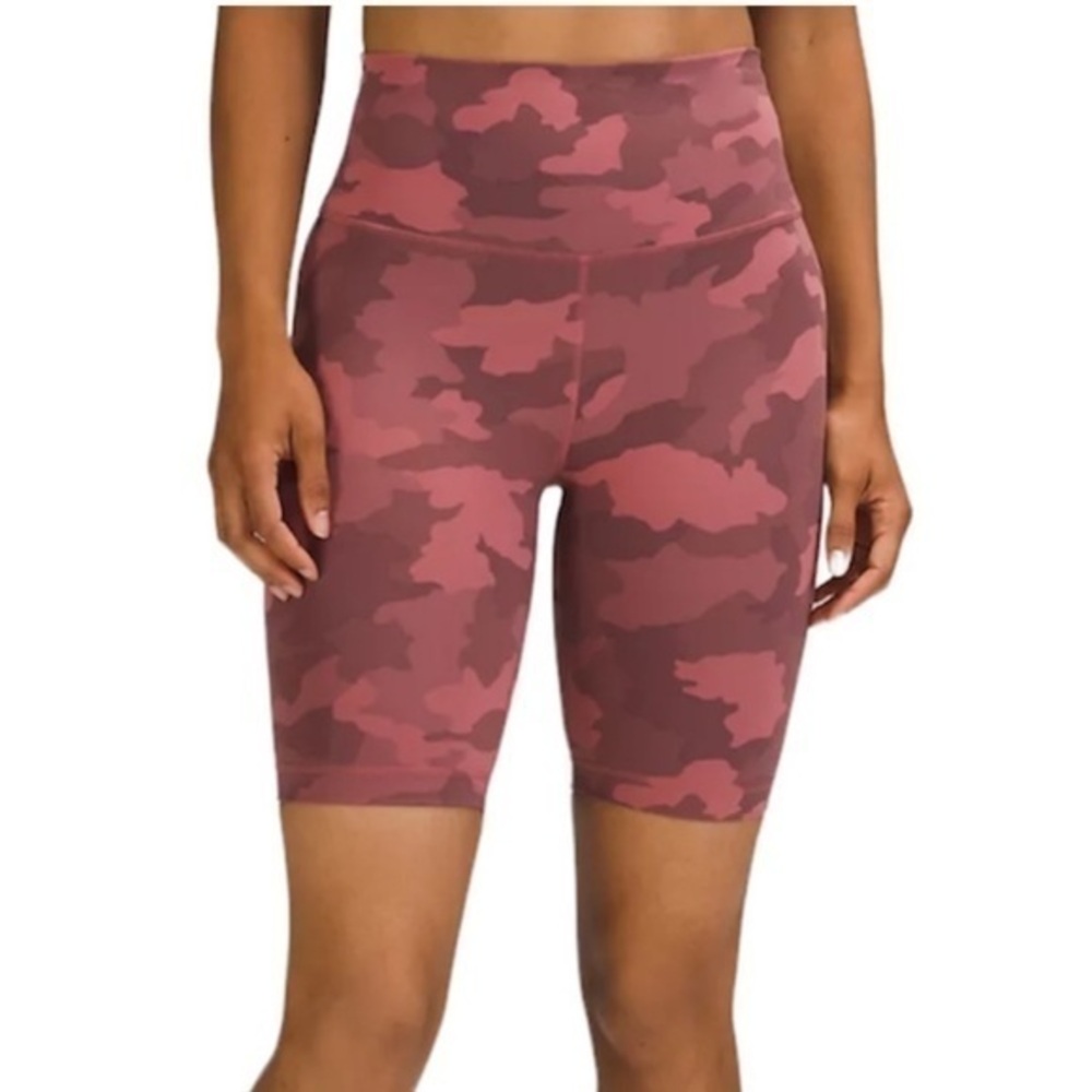 Lululemon Athletica Wunder Train High Rise Short Size 4 in Camo Brier Rose Multi - Picture 2 of 7